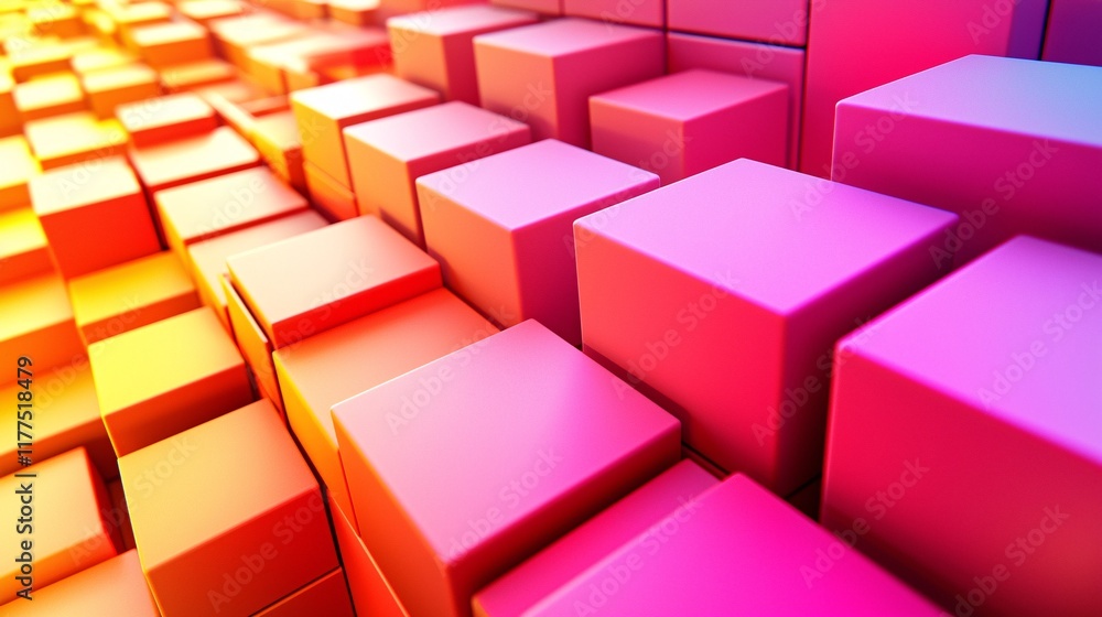 Aufkleber Intro to programming demonstrated with colorful blocks in a visual programming interface Stock Photo with side copy space