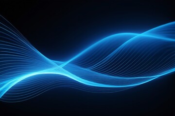 a close up of a blue wave on a black background