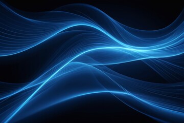 Naklejka premium a close up of a blue wave of light on a black background