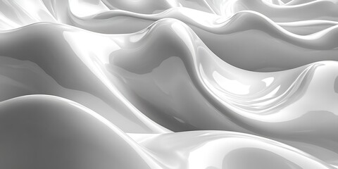 Fototapeta premium Abstract white liquid flowing, wave texture background, design.
