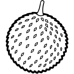 Fresh Gac Fruit in Flat Vector