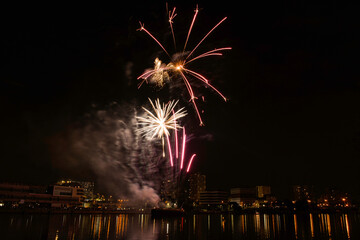 feu d'artifice, Choisy le Roi, la Seine, Val de Marne, 94, France