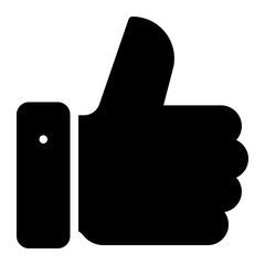thumb up glyph icon