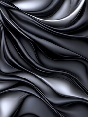 Fototapeta premium Grungy Metallic Silver and Black Gradient Waves
