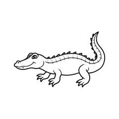 alligator line art.eps