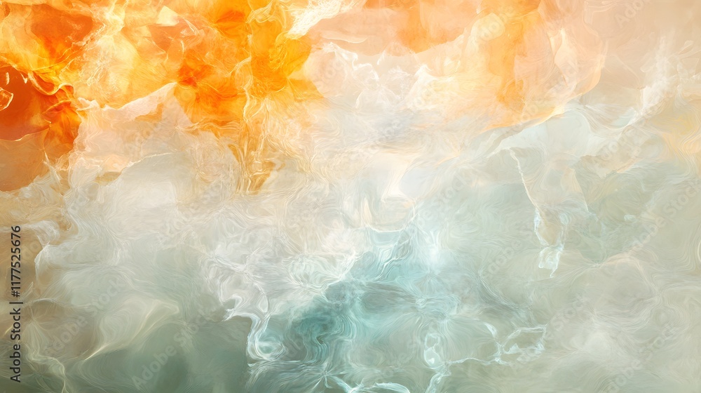 Poster dynamic flow of colorful smoke patterns abstract art digital creation ethereal environment close-up 