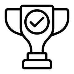 trophy line icon