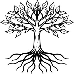 Obraz premium Harmony in Roots Peaceful Vector Design