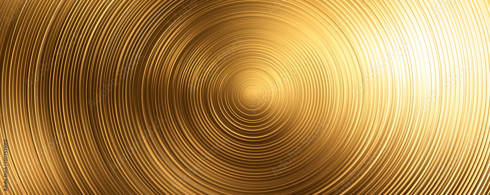 Poster golden concentric circles creating a stunning visual effect