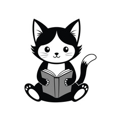 black and white kitten.eps
