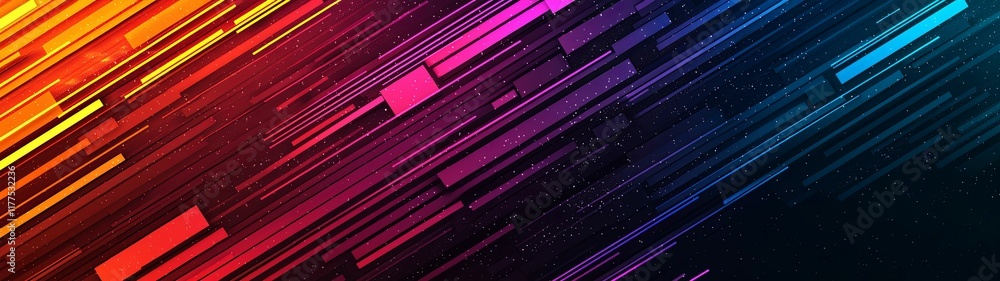 Poster a vibrant, dynamic abstract background featuring streaks of color, representing motion and energy in
