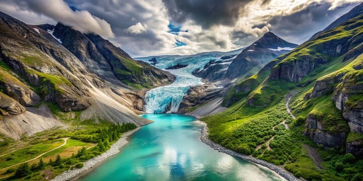 Majestic Briksdalsbreen Glacier, Norway: Stunning Landscape Photography