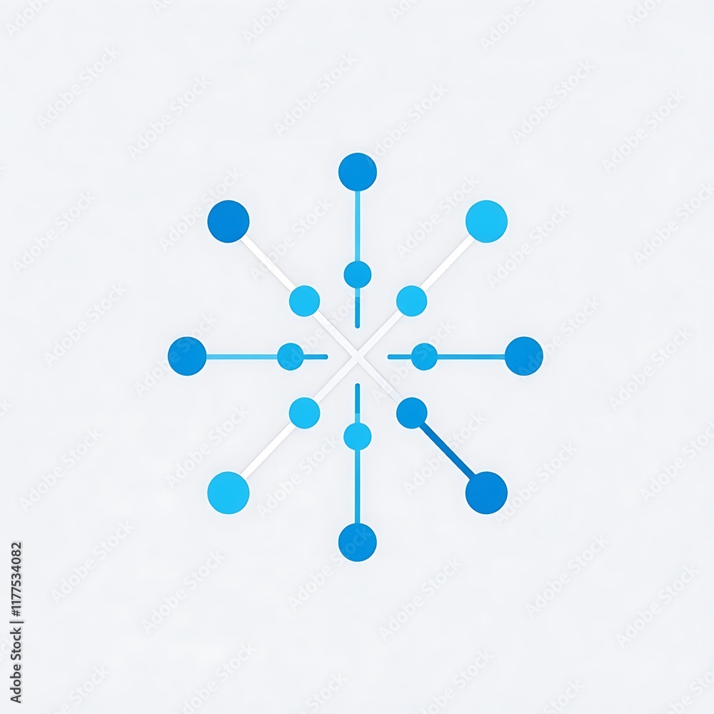 Poster abstract network connection: a minimalist graphic design featuring a circular arrangement of connect