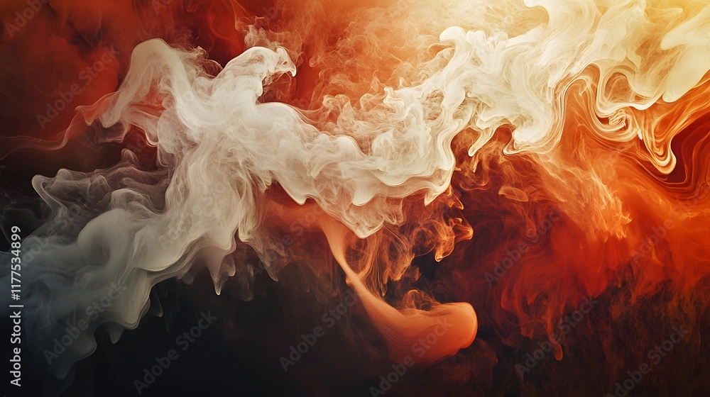 Poster dynamic colorful abstract smoke art studio digital artwork creative environment close-up visual expr