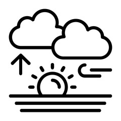 Sunrise Vector Icon Design