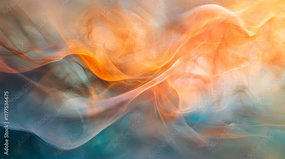 Poster dynamic fluid abstract art digital creation colorful waves artistic environment close-up viewpoint c
