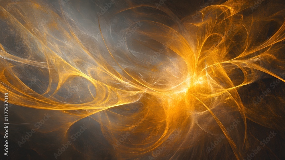 Poster dynamic energy patterns in abstract art virtual studio digital artwork dark theme close-up visual co