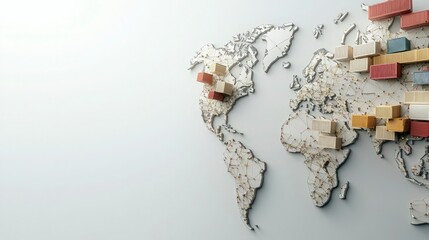 Obraz premium Global Shipping and Logistics Network