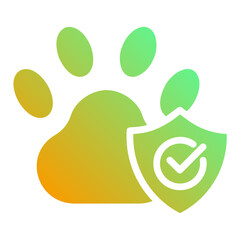 Wildlife protection badge. This is a vector single icon with a solid gradient style. It is suitable for any purpose, such as website design, mobile app design, logo design, etc.