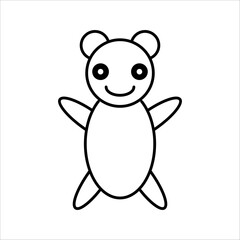 PrintTeddy bear transparent icon. Teddy bear symbol design from Birthday and Party collection. Simple element vector illustration on transparent, with white background