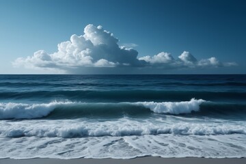 Obraz premium there is a large cloud that is over the ocean and the water