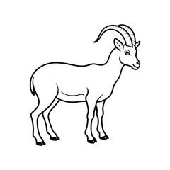goat line art