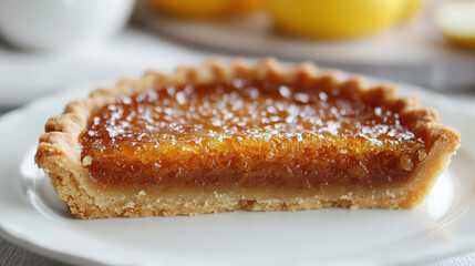 Treacle tart with a golden syrup filling