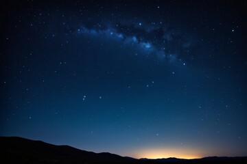 Fototapeta premium starry sky with a few stars and a few clouds