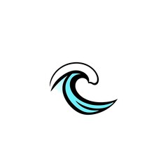 Obraz premium Ocean Wave Abstract Logo Design 