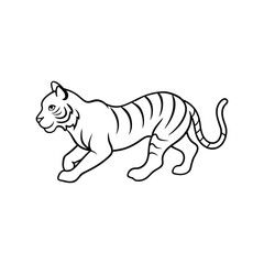 Fototapeta premium tiger running.eps
