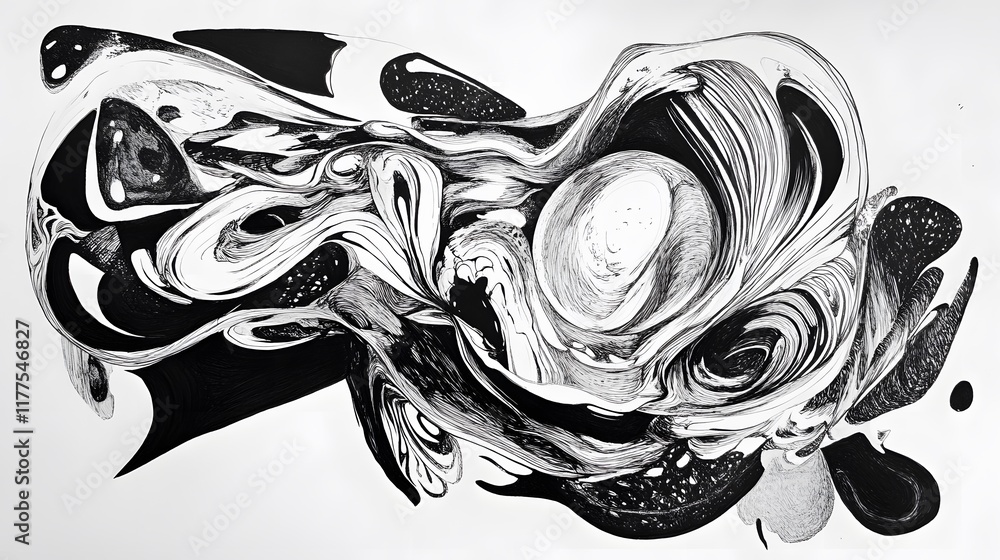 Poster dynamic abstract art creation studio illustration modern artistic expressions visual impact
