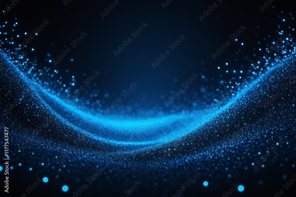 Canvas Prints a blue abstract background with a wave of light