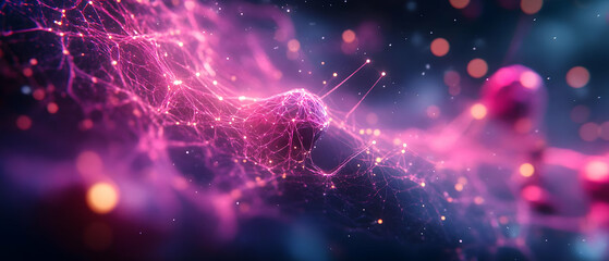 Abstract representation of quantum particles in vibrant colors, illustrating the connection between energy and matter.