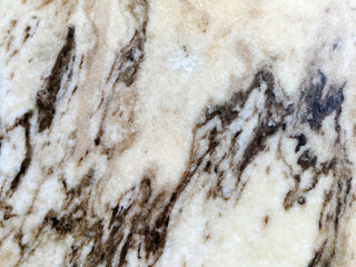 Beige Marble Surface with Rich Brown Veins