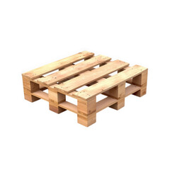 wooden pallet. commonly used in shipping and storage the pallet is constructed from slats of wood. providing a sturdy base for stacking goods and facilitating easy movement with forklifts or pallet ja