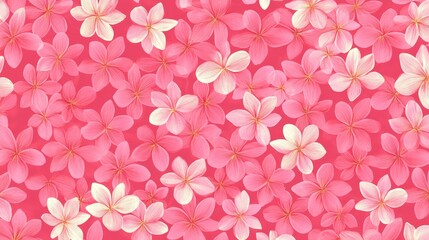 Tropical Pink Plumeria, Frangipani pattern (background) - Asian flower.