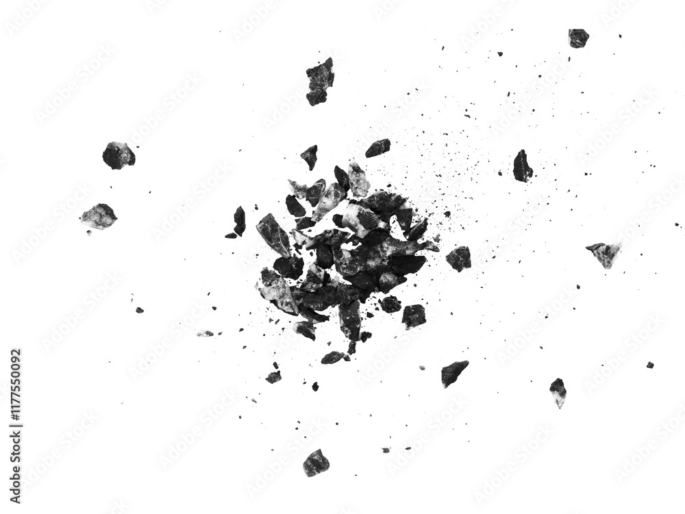 Poster realistic rough explosion particle texture