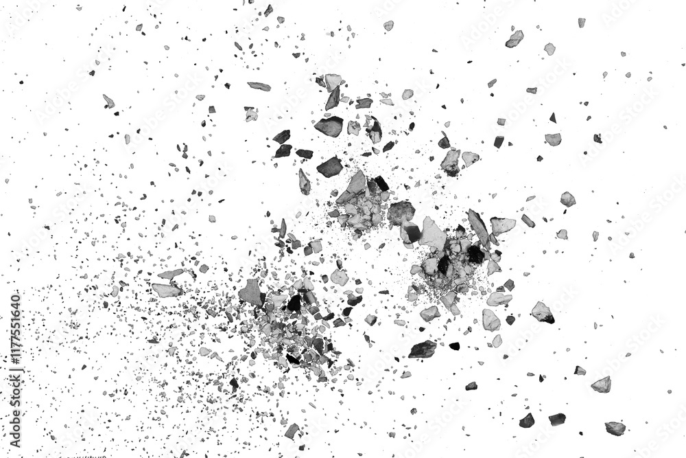 Aufkleber Particle of stone shards for texture background