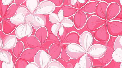 Tropical Pink Plumeria, Frangipani pattern (background) - Asian flower.