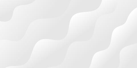 Abstract minimalistic white paper wave curve lines banner background design.
