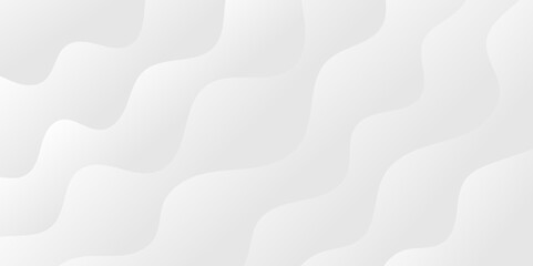 Abstract minimalistic white paper wave curve lines banner background design.
