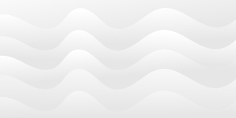 Abstract minimalistic white paper wave curve lines banner background design.
