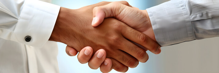 Firm Handshake Representing Agreement, Partnership, and Mutual Respect in a Professional Setting