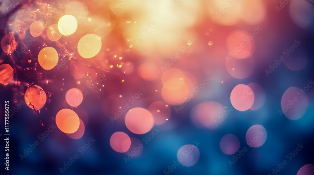 Poster soft colorful bokeh background with warm and cool tones ideal for abstract art and creative design p