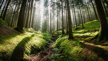 Fototapeta premium low angle shot of a woodland