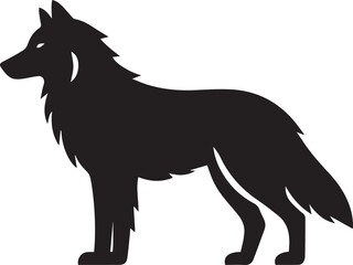 Running fox silhouette vector