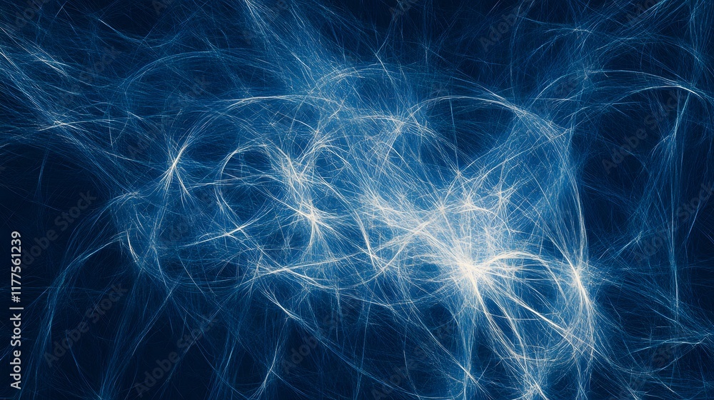 Poster dynamic abstract light patterns digital space visual art creative environment high-tech viewpoint en