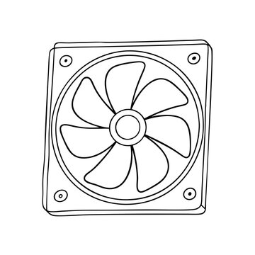 recommend clip art: Computer Cooling Fan Line Art