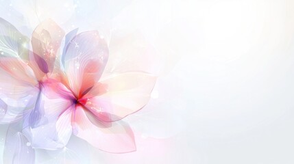 Fototapeta premium Soft, colorful floral design with a light background.