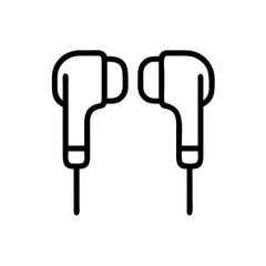 Wireless Earbuds Line Icon